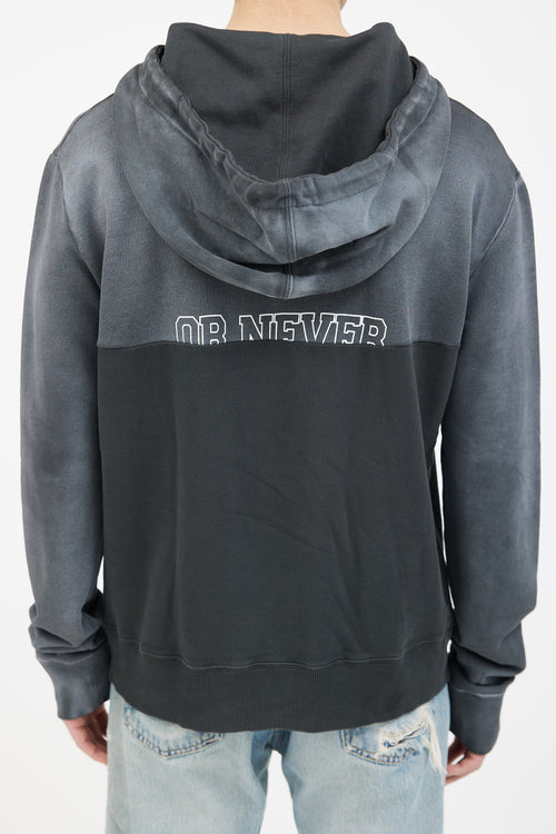 Saint Laurent Grey Two Tone Love Me Forever Hoodie