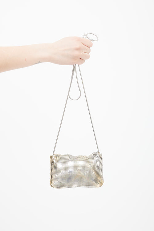 Saint Laurent 2023 Silver 
Gold Bijoux Chainmail Shoulder Bag