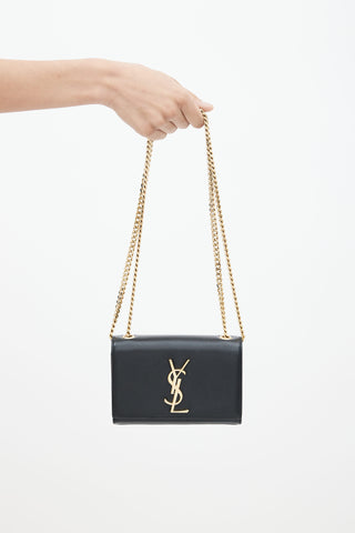 Saint Laurent Black Leather Kate Shoulder Bag