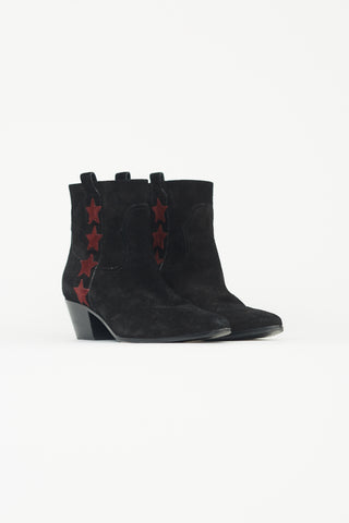 Saint Laurent Black Rock 40 Suede Boot