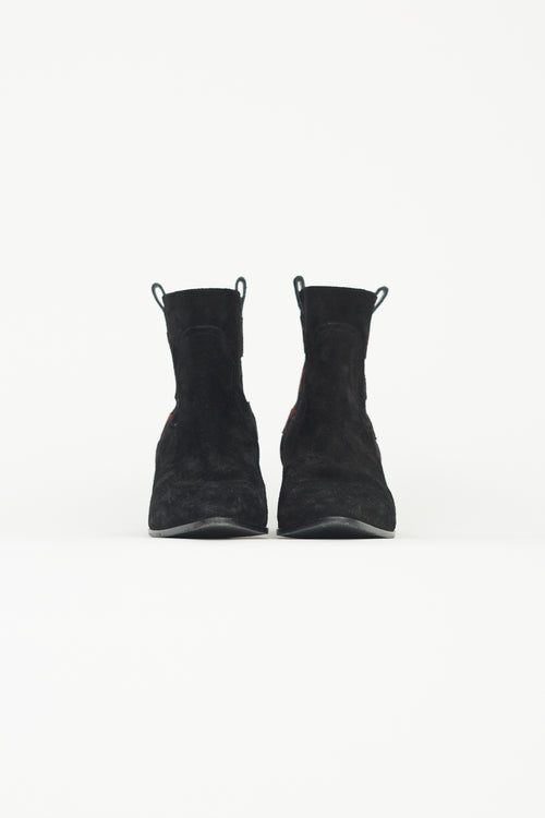 Saint Laurent Black Rock 40 Suede Boot