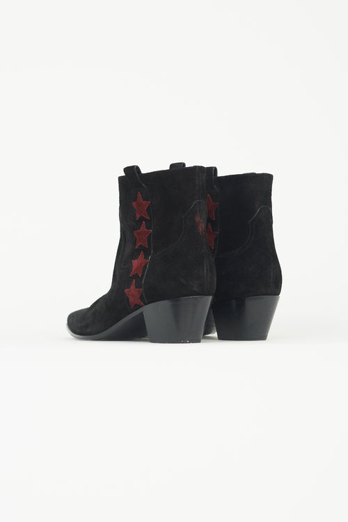 Saint Laurent Black Rock 40 Suede Boot