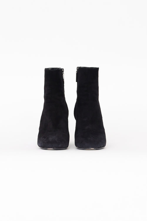 Saint Laurent Black Suede Lou Boot