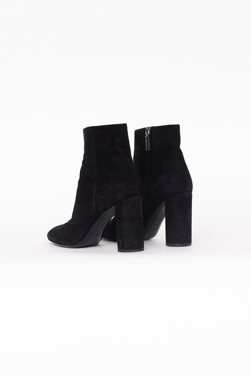 Saint Laurent Black Suede Lou Boot