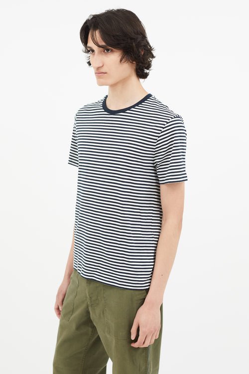 Sandro Navy 
White Stripe T-Shirt