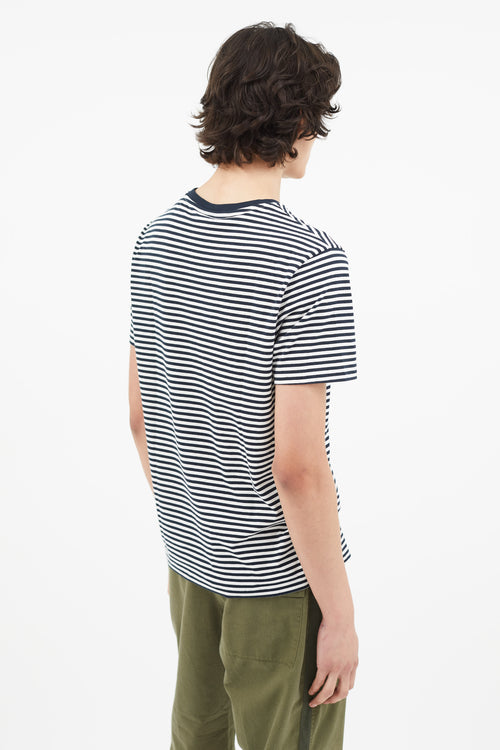 Sandro Navy 
White Stripe T-Shirt