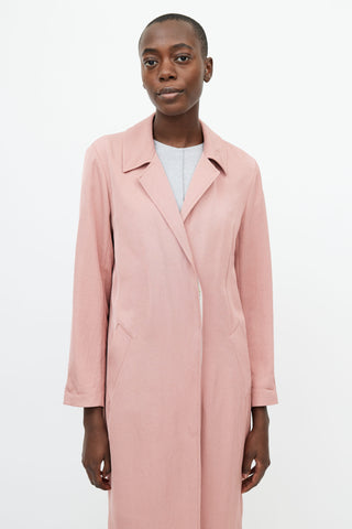 Sandro Pink Twill Over Coat