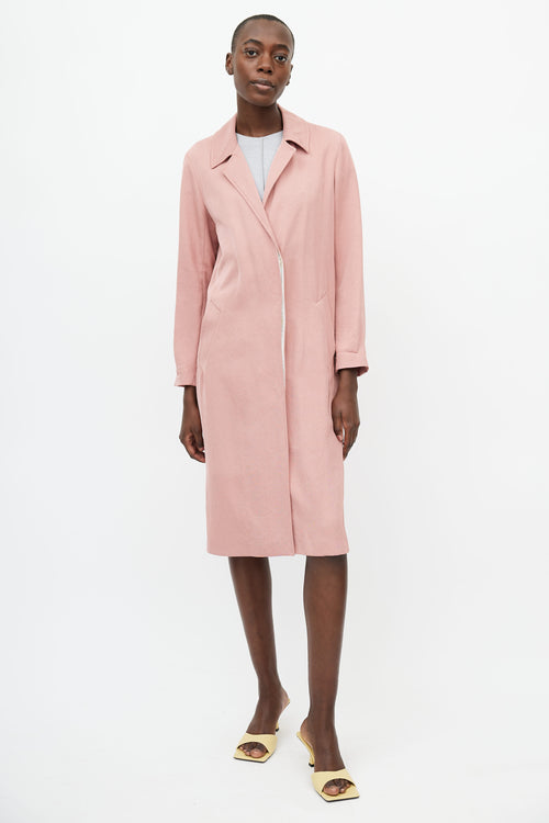 Sandro Pink Twill Over Coat