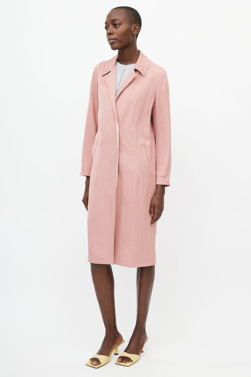 Sandro Pink Twill Over Coat