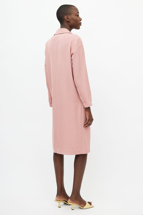 Sandro Pink Twill Over Coat