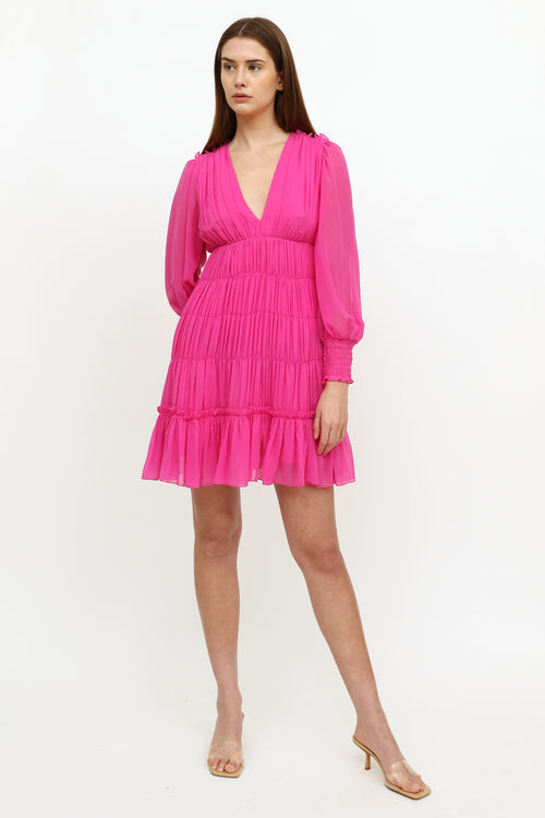 Sandro Pink Ruffle Dress