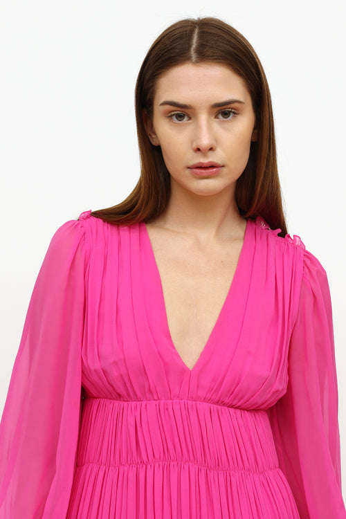 Sandro Pink Ruffle Dress