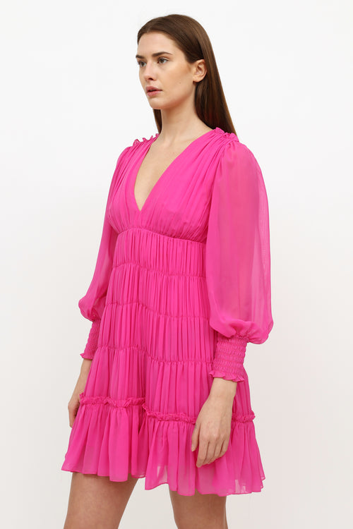 Sandro Pink Ruffle Dress