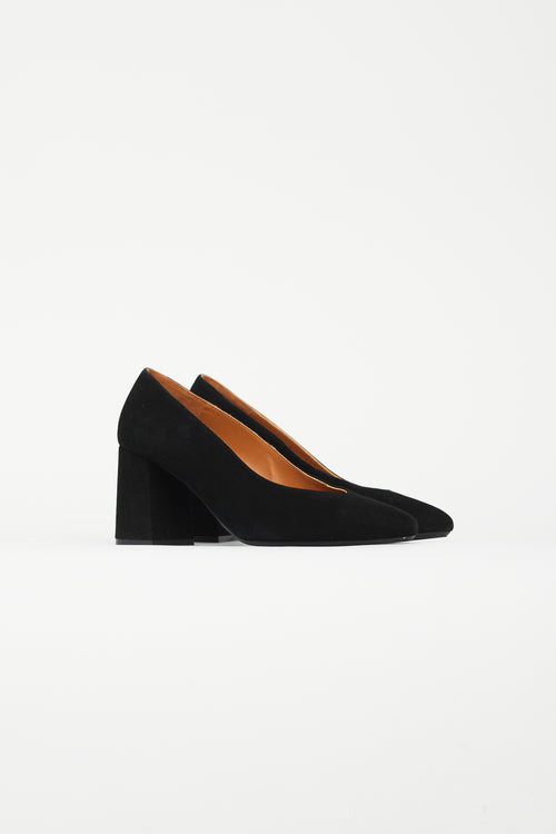 Sézane Black Alice Suede Heel