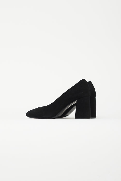 Sézane Black Alice Suede Heel