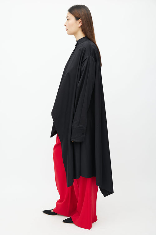 Sid Neigum Black Asymmetrical Oversized Shirt