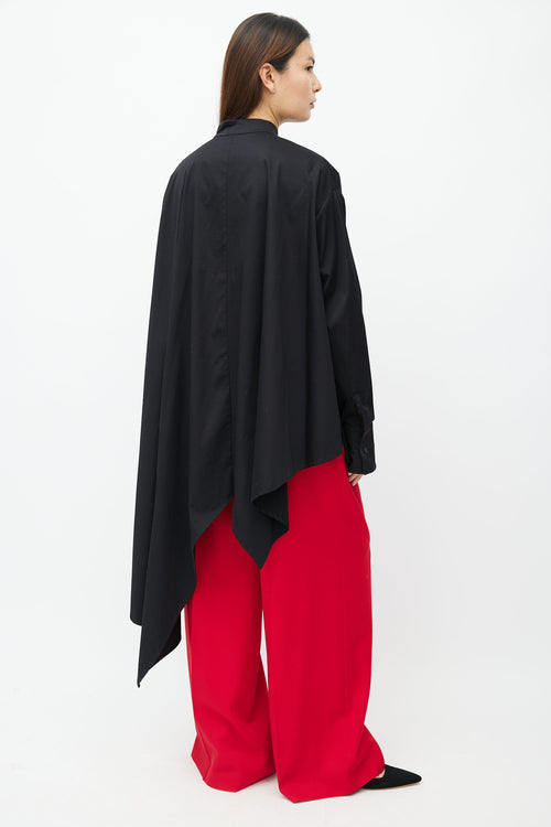 Sid Neigum Black Asymmetrical Oversized Shirt