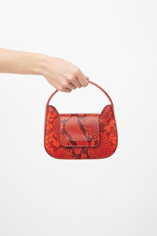 Simon Miller Red Textured Leather Mini Retro Bag