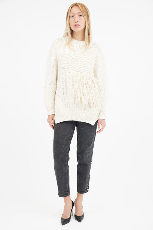 Simone Rocha Cream Knit Sweater