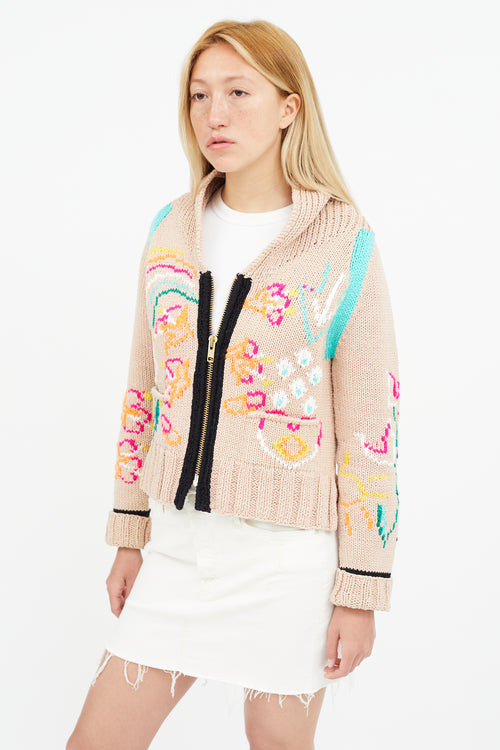 Smythe x Augden Brown Multicolour Cardigan