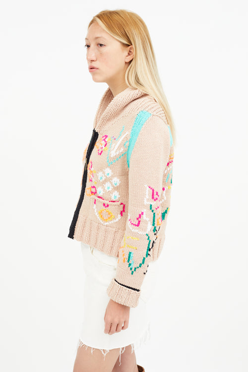 Smythe x Augden Brown Multicolour Cardigan