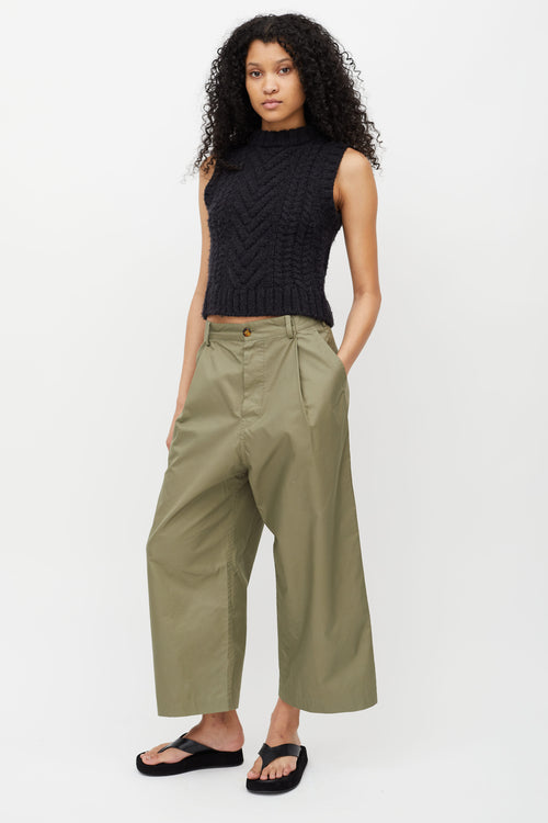 Sofie D
Hoore Olive Green Pleated Wide Leg Trouser