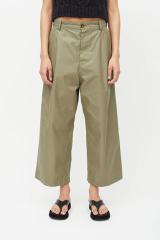 Sofie D
Hoore Olive Green Pleated Wide Leg Trouser