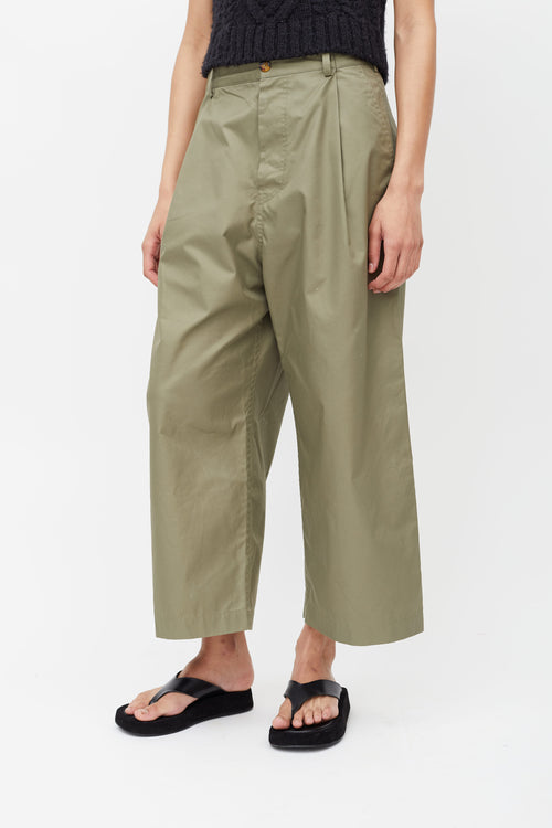 Sofie D
Hoore Olive Green Pleated Wide Leg Trouser