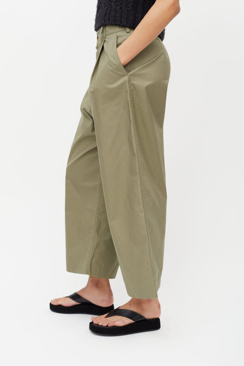 Sofie D
Hoore Olive Green Pleated Wide Leg Trouser