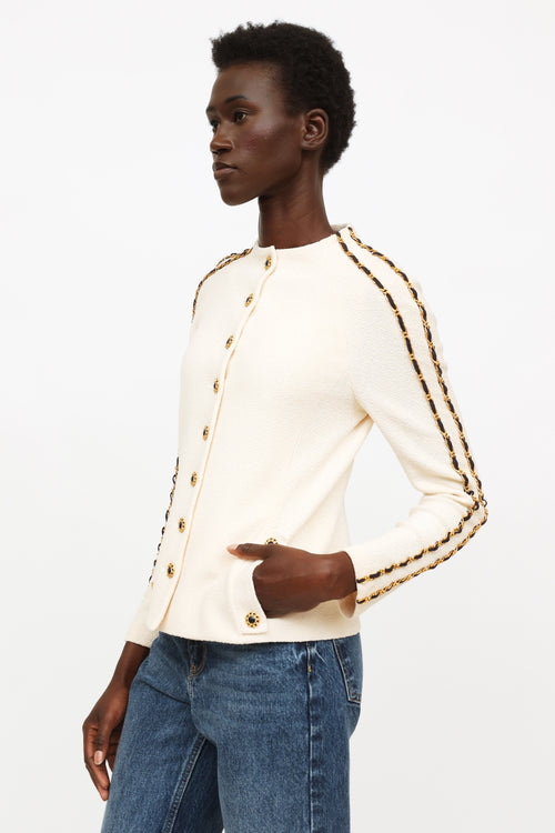 St John Cream Knit Blazer