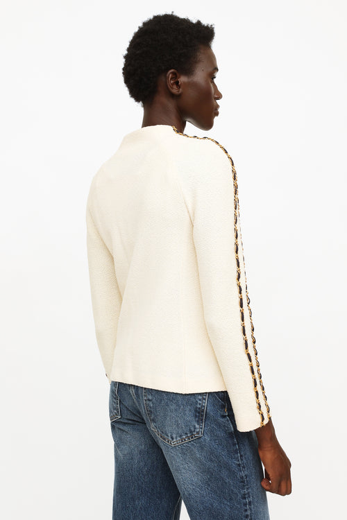 St John Cream Knit Blazer