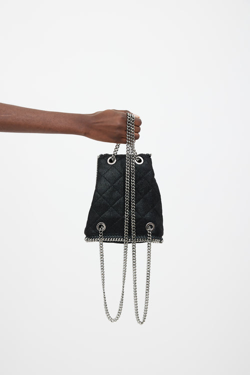 Stella McCartney Black Quilted Mini Falabella Backpack