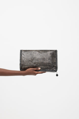 Stella McCartney Metallic Pewter Falabella Clutch