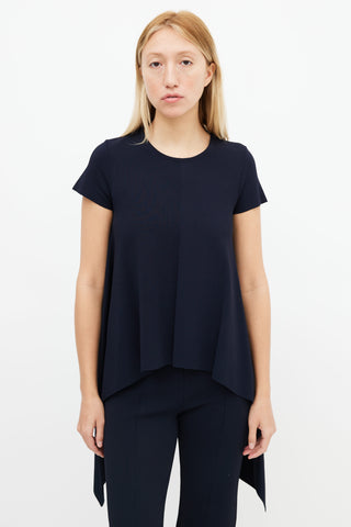 Stella McCartney Navy Asymmetrical Top 
Trouser Set