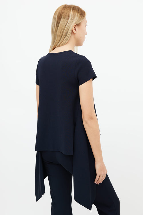 Stella McCartney Navy Asymmetrical Top 
Trouser Set