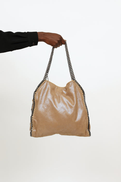 Stella McCartney Metallic Brown Foldover Falabella Tote Bag