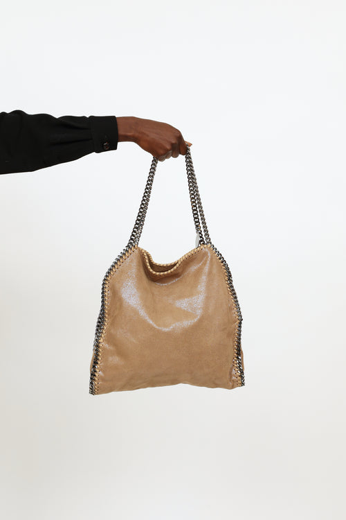 Stella McCartney Metallic Brown Foldover Falabella Tote Bag