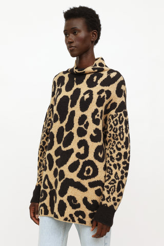 Stella McCartney Brown 
Black Printed Sweater