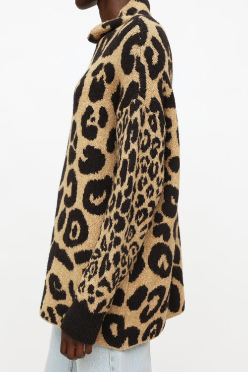 Stella McCartney Brown 
Black Printed Sweater