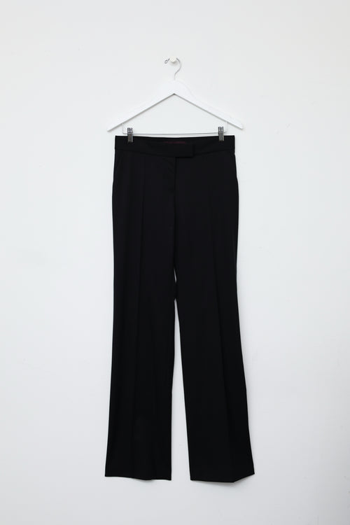 Stella McCartney Black Wool Pleated Pants