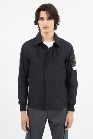 Stone Island Black Full Zip Collar Jacket