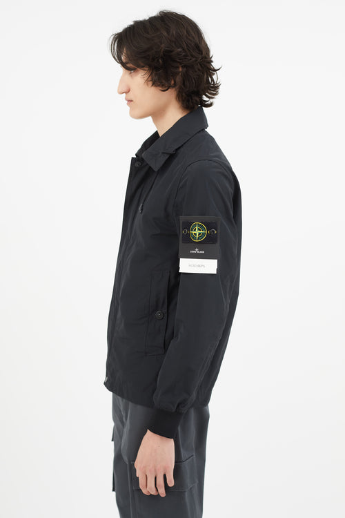 Stone Island Black Full Zip Collar Jacket