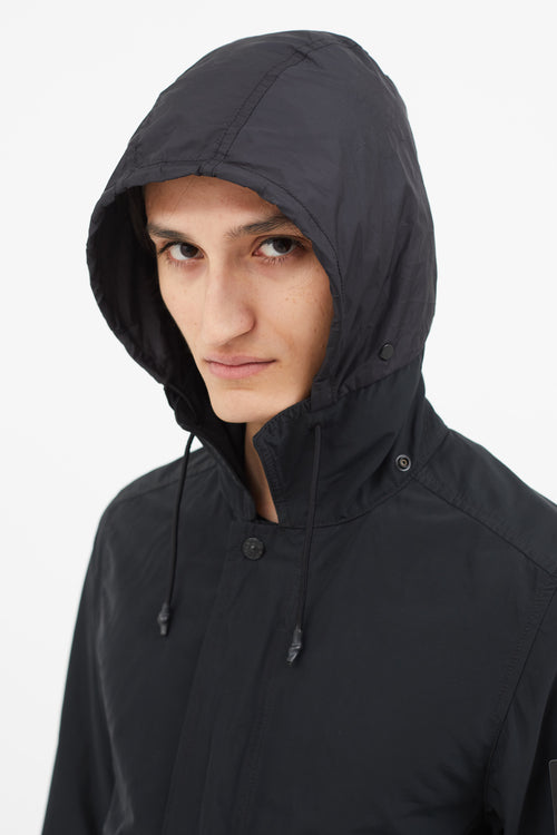 Stone Island Black Full Zip Collar Jacket