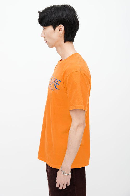 Supreme Orange 
Blue Graphic Letter T-Shirt