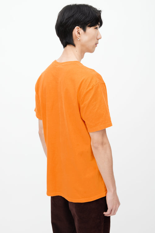 Supreme Orange 
Blue Graphic Letter T-Shirt