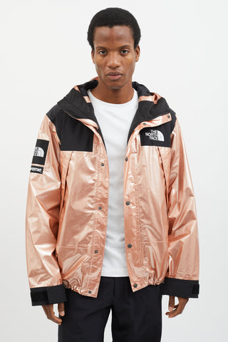 Supreme X North Face 2018 Rose Gold Metallic Mountain Parka