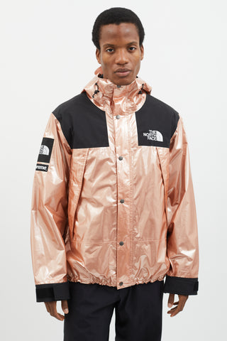 Supreme X North Face 2018 Rose Gold Metallic Mountain Parka