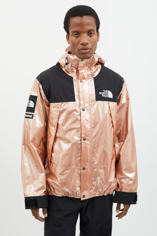 Supreme X North Face 2018 Rose Gold Metallic Mountain Parka