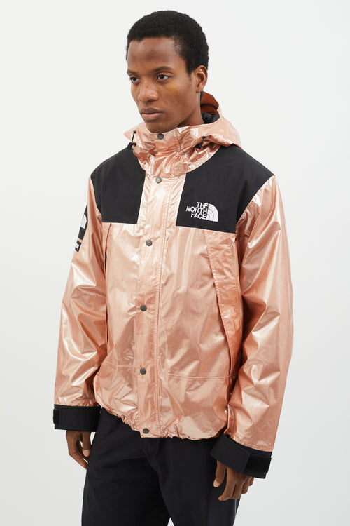 Supreme X North Face 2018 Rose Gold Metallic Mountain Parka