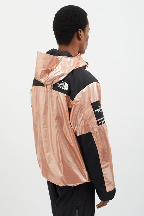 Supreme X North Face 2018 Rose Gold Metallic Mountain Parka